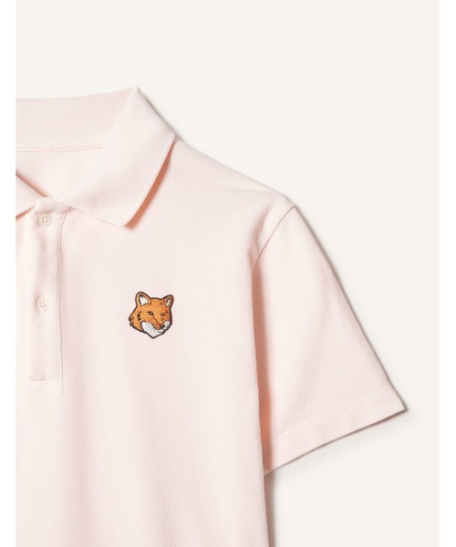 Maison Kitsune(メゾンキツネ)の「FOX HEAD KID POLO(ポロシャツ・キッズ・ライトグレー/ベビーピンク/ネイビー・8/6/4/12/10)」の8枚目の写真