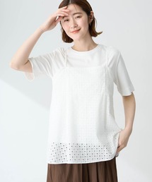 キャミ&Tシャツアンサンブル【オーガニックコットンブレンド・接触冷感・UVカット・セット商品】