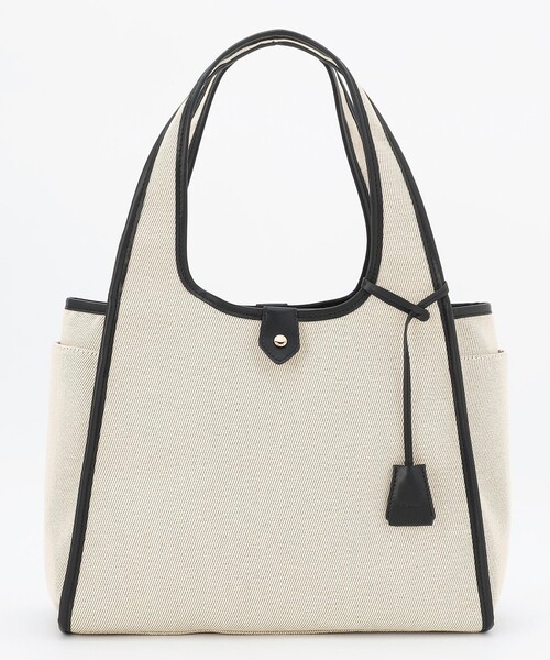 J.PRESS(ジェイプレス)の「【PC収納可能】キャンバス トートバッグ(トートバッグ・レディース・ブラック系/ブラウン系・F)」の1枚目の写真