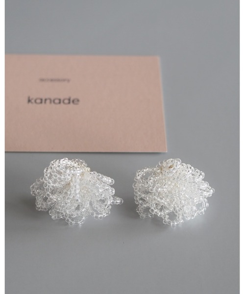 tone(トーン)の「【kanade】ふわふわビーズピアス(MA)(ピアス(両耳用)・レディース・パープル/クリア・FREE)」の11枚目の写真