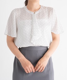 サテンヨーリューキカ_キカ柄プリントブラウス