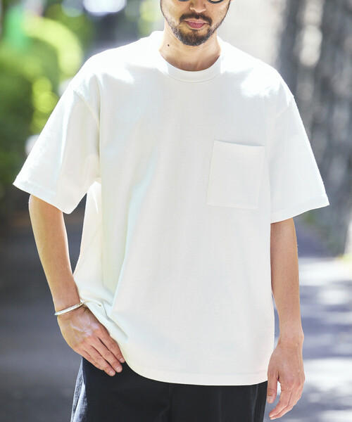 FREAK'S STORE(フリークスストア)の「HEAVY WEIGHT/ヘビーウェイト ショートスリーブ クルーネック ポケットTシャツ/10.5オンス(Tシャツ/カットソー・メンズ・その他9/レッド/ホワイト/オフホワイト/ライトグレー/ブラック・LARGE/MEDIUM/SMALL)」の2枚目の写真