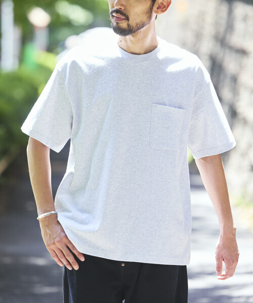FREAK'S STORE(フリークスストア)の「HEAVY WEIGHT/ヘビーウェイト ショートスリーブ クルーネック ポケットTシャツ/10.5オンス(Tシャツ/カットソー・メンズ・その他9/レッド/ホワイト/オフホワイト/ライトグレー/ブラック・LARGE/MEDIUM/SMALL)」の5枚目の写真