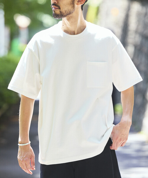 FREAK'S STORE(フリークスストア)の「HEAVY WEIGHT/ヘビーウェイト ショートスリーブ クルーネック ポケットTシャツ/10.5オンス(Tシャツ/カットソー・メンズ・その他9/レッド/ホワイト/オフホワイト/ライトグレー/ブラック・LARGE/MEDIUM/SMALL)」の10枚目の写真