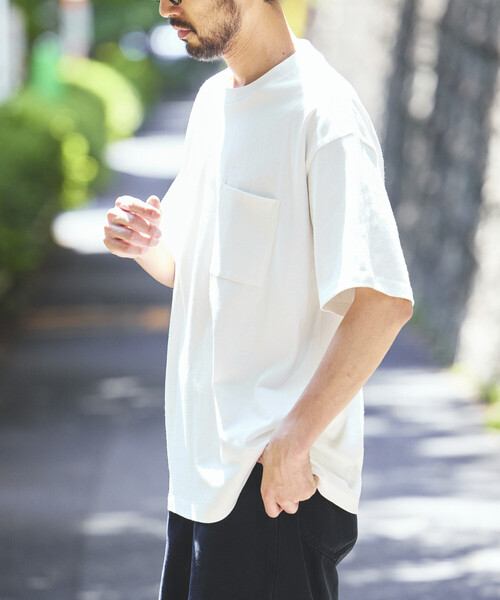 FREAK'S STORE(フリークスストア)の「HEAVY WEIGHT/ヘビーウェイト ショートスリーブ クルーネック ポケットTシャツ/10.5オンス(Tシャツ/カットソー・メンズ・その他9/レッド/ホワイト/オフホワイト/ライトグレー/ブラック・LARGE/MEDIUM/SMALL)」の11枚目の写真