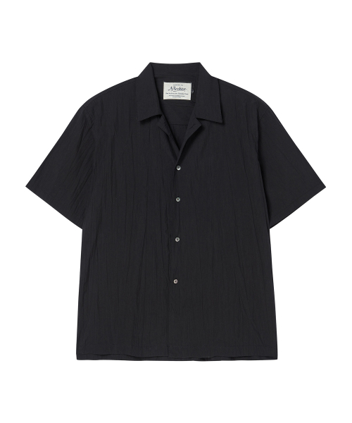 Beyond Closet（-）の「[COLLECTION LINE] クリーズコットンオープンカラー半袖シャツブラック（シャツ/ブラウス・メンズ・その他・MEDIUM/LARGE）」の2枚目の写真