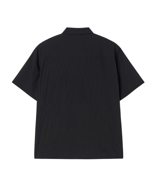 Beyond Closet（-）の「[COLLECTION LINE] クリーズコットンオープンカラー半袖シャツブラック（シャツ/ブラウス・メンズ・その他・MEDIUM/LARGE）」の4枚目の写真