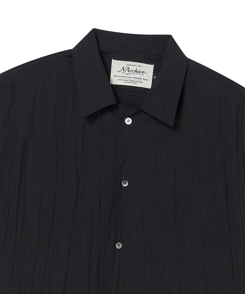 Beyond Closet（-）の「[COLLECTION LINE] クリーズコットンオープンカラー半袖シャツブラック（シャツ/ブラウス・メンズ・その他・MEDIUM/LARGE）」の6枚目の写真