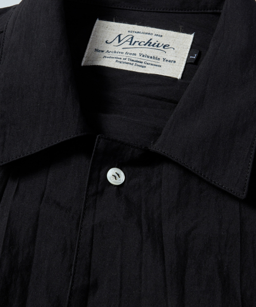 Beyond Closet（-）の「[COLLECTION LINE] クリーズコットンオープンカラー半袖シャツブラック（シャツ/ブラウス・メンズ・その他・MEDIUM/LARGE）」の9枚目の写真