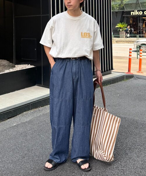 CIAOPANIC TYPY(チャオパニックティピー)の「【ユニセックス】イージーサマーデニムパンツ(デニムパンツ・メンズ・ブルー/サックスブルー/ホワイト/ネイビー・MEDIUM/LARGE)」の6枚目の写真