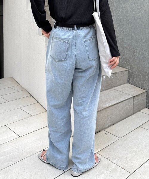 CIAOPANIC TYPY(チャオパニックティピー)の「【ユニセックス】イージーサマーデニムパンツ(デニムパンツ・メンズ・ブルー/サックスブルー/ホワイト/ネイビー・MEDIUM/LARGE)」の10枚目の写真