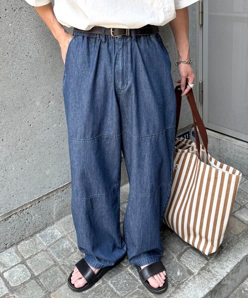 CIAOPANIC TYPY(チャオパニックティピー)の「【ユニセックス】イージーサマーデニムパンツ(デニムパンツ・メンズ・ブルー/サックスブルー/ホワイト/ネイビー・MEDIUM/LARGE)」の15枚目の写真