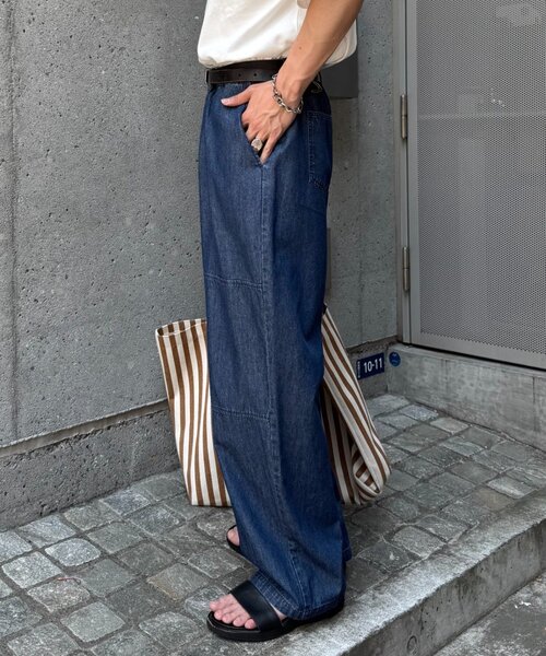 CIAOPANIC TYPY(チャオパニックティピー)の「【ユニセックス】イージーサマーデニムパンツ(デニムパンツ・メンズ・ブルー/サックスブルー/ホワイト/ネイビー・MEDIUM/LARGE)」の17枚目の写真