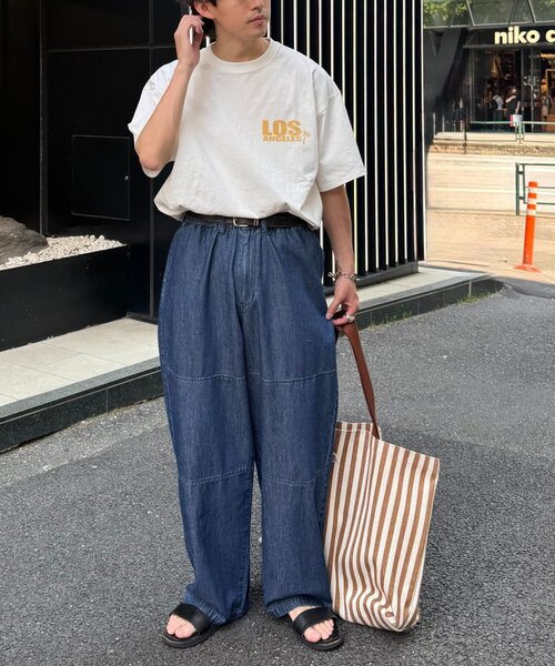 CIAOPANIC TYPY(チャオパニックティピー)の「【ユニセックス】イージーサマーデニムパンツ(デニムパンツ・メンズ・ブルー/サックスブルー/ホワイト/ネイビー・MEDIUM/LARGE)」の19枚目の写真