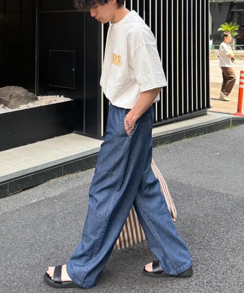 CIAOPANIC TYPY(チャオパニックティピー)の「【ユニセックス】イージーサマーデニムパンツ(デニムパンツ・メンズ・ブルー/サックスブルー/ホワイト/ネイビー・MEDIUM/LARGE)」の20枚目の写真