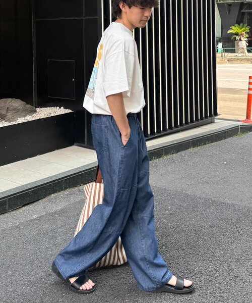 CIAOPANIC TYPY(チャオパニックティピー)の「【ユニセックス】イージーサマーデニムパンツ(デニムパンツ・メンズ・ブルー/サックスブルー/ホワイト/ネイビー・MEDIUM/LARGE)」の22枚目の写真