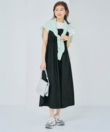 nissen | ドロスト付シャーリングドッキングワンピース(ワンピース)