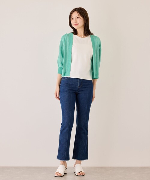 Jayro（ジャイロ）の「ラメ入りショートカーディガン（ニット/セーター・レディース・ベージュ/グリーン/ホワイト・M）」の17枚目の写真