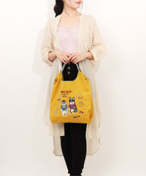 BACKYARD FAMILY(バックヤードファミリー)の「撥水加工 刺繍ワッシャーバッグ(トートバッグ・レディース・グレー/ピンク/マスタード/ブルーグリーン・FREE)」の22枚目の写真