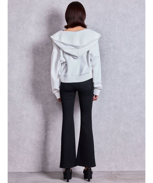 GYDA(ジェイダ)の「bijou string ZIP UPスウェットパーカー(パーカー・レディース・チャコールグレー/ブラック/オフホワイト・FREE)」の13枚目の写真