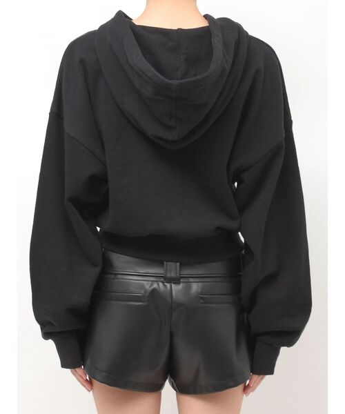 GYDA(ジェイダ)の「bijou string ZIP UPスウェットパーカー(パーカー・レディース・チャコールグレー/ブラック/オフホワイト・FREE)」の21枚目の写真