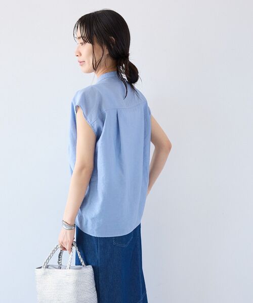 CRAFT STANDARD BOUTIQUE(クラフトスタンダードブティック)の「ドロストギャザーブラウス(シャツ/ブラウス・レディース・ライトブルー/ライトグリーン/ブラック・FREE)」の12枚目の写真