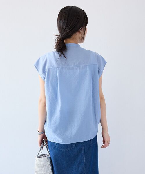 CRAFT STANDARD BOUTIQUE(クラフトスタンダードブティック)の「ドロストギャザーブラウス(シャツ/ブラウス・レディース・ライトブルー/ライトグリーン/ブラック・FREE)」の13枚目の写真