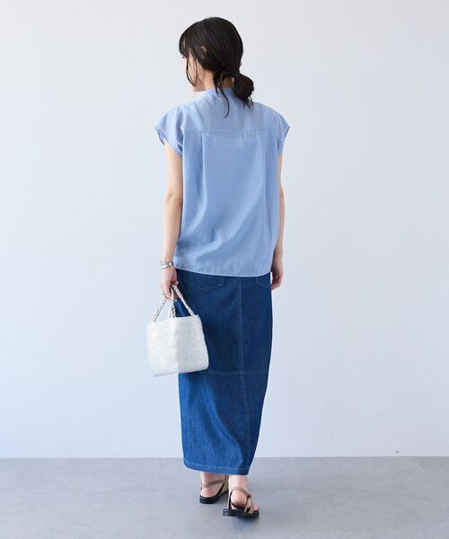 CRAFT STANDARD BOUTIQUE(クラフトスタンダードブティック)の「ドロストギャザーブラウス(シャツ/ブラウス・レディース・ライトブルー/ライトグリーン/ブラック・FREE)」の17枚目の写真