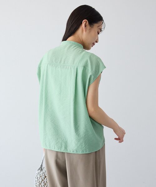 CRAFT STANDARD BOUTIQUE(クラフトスタンダードブティック)の「ドロストギャザーブラウス(シャツ/ブラウス・レディース・ライトブルー/ライトグリーン/ブラック・FREE)」の21枚目の写真