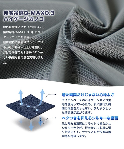 jiggys shop(ジギーズショップ)の「接触冷感 Q-MAX0.3 UVカット 鹿の子 ルーズフィット ノースリーブ タンクトップ(タンクトップ・メンズ・チャコールグレー/ホワイト・LARGE/X-LARGE/MEDIUM)」の6枚目の写真