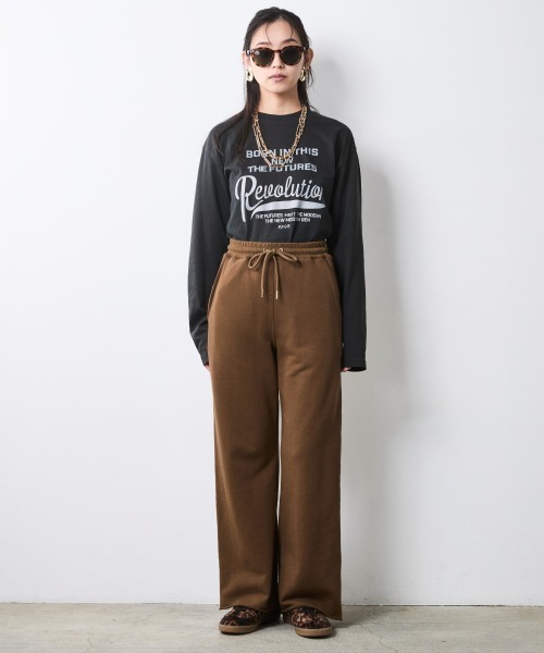 CHIC STYLE（シックスタイル）の「綿100％スウェットパンツ＜大きいサイズ有＞シックスタイル（その他パンツ・レディース・ブラウン/杢グレー・5L/4L/3L/LL/L/M）」の21枚目の写真