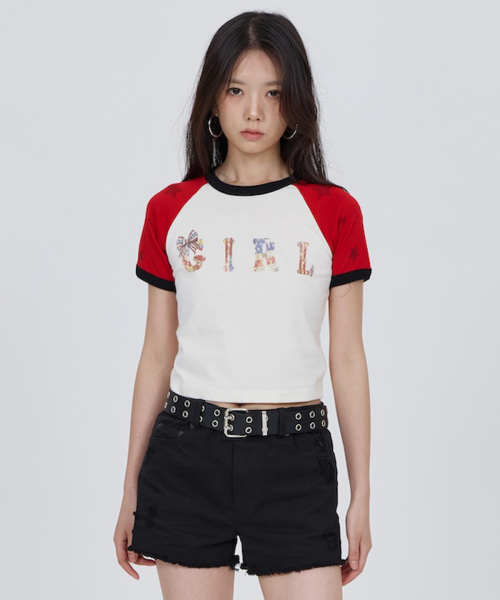 CONY(コール アウト ニューイヤー)の「ラグランヴィンテージガールT / レッド(Tシャツ/カットソー・レディース・その他・OS)」の1枚目の写真