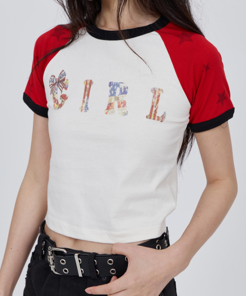 CONY(コール アウト ニューイヤー)の「ラグランヴィンテージガールT / レッド(Tシャツ/カットソー・レディース・その他・OS)」の6枚目の写真