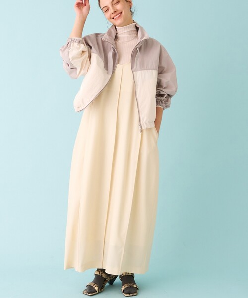 DESIGNWORKS(デザインワークス)の「サマーウールフォルムワンピース(ワンピース・レディース・クリーム/ブラック・38)」の1枚目の写真
