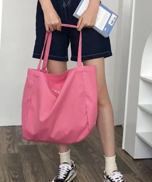 Mignonjour(ミニョンジュール)の「Mignonjour/パステルキャンバストートバッグ M2950(トートバッグ・レディース・ピンク/イエロー/アイボリー/ブルー・FREE)」の8枚目の写真