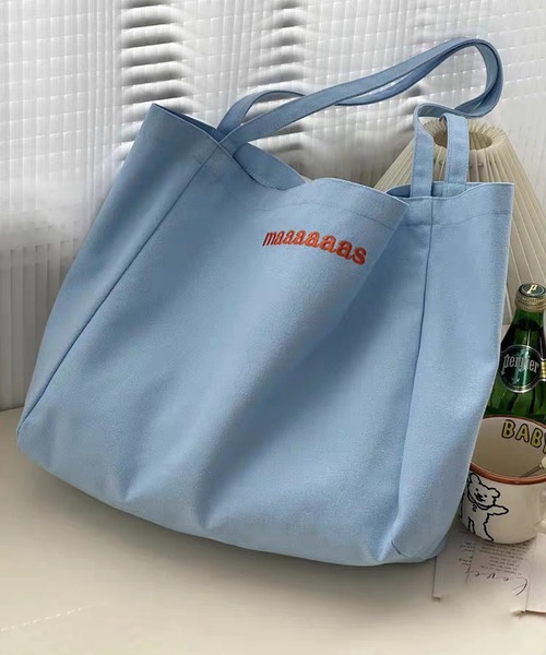 Mignonjour(ミニョンジュール)の「Mignonjour/パステルキャンバストートバッグ M2950(トートバッグ・レディース・ピンク/イエロー/アイボリー/ブルー・FREE)」の9枚目の写真