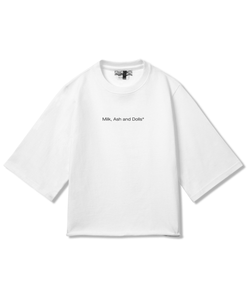 MILK ASH AND DOLLS(ミルク アッシュ アンド ドールズ)の「ロゴクロップショートスリーブ - ホワイト(Tシャツ/カットソー・レディース・ホワイト・SMALL/MEDIUM)」の7枚目の写真