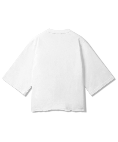 MILK ASH AND DOLLS(ミルク アッシュ アンド ドールズ)の「ロゴクロップショートスリーブ - ホワイト(Tシャツ/カットソー・レディース・ホワイト・SMALL/MEDIUM)」の6枚目の写真