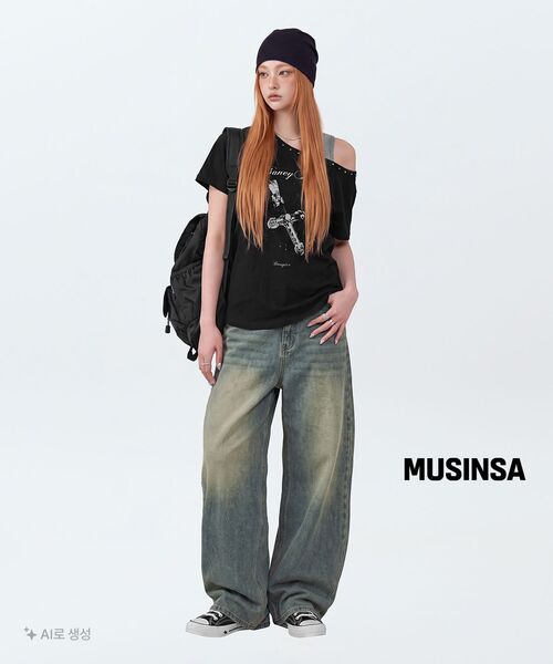 DAUSPICE(ディーオスピス)の「(DUC) BB Layered One-Shoulder T-Shirt Black(Tシャツ/カットソー・レディース・ブラック・ONE SIZE)」の4枚目の写真