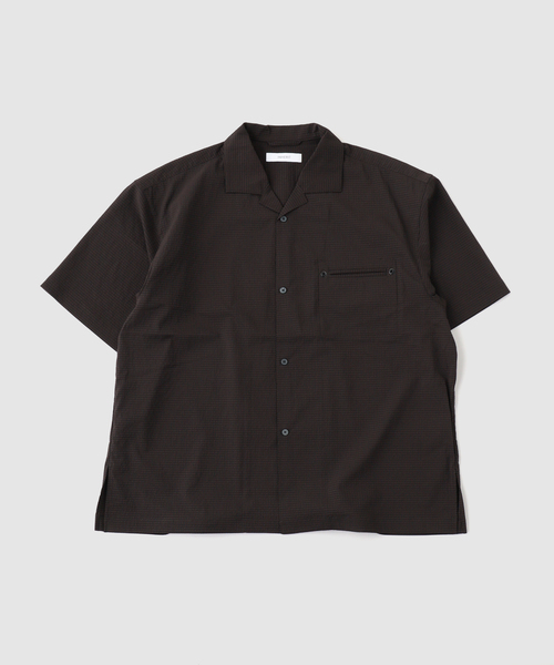 B.C STOCK（ベーセーストック）の「ナイロンシアサッカーシャツ（シャツ/ブラウス・メンズ・ブラウン/ネイビー/チャコールグレー・LARGE/MEDIUM）」の12枚目の写真