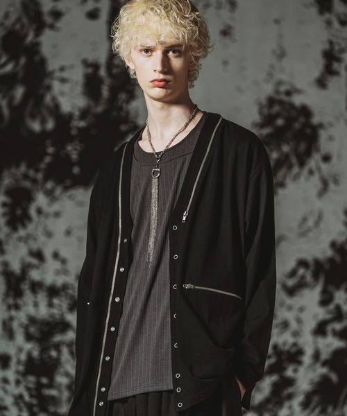 NO ID.(ノーアイディ)の「【NO ID.】Edge Line Cardigan / Edge line-C/D(カーディガン/ボレロ・メンズ・ホワイト/ブラック/グレー・ONE SIZE)」の5枚目の写真