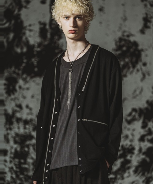 NO ID.(ノーアイディ)の「【NO ID.】Edge Line Cardigan / Edge line-C/D(カーディガン/ボレロ・メンズ・ホワイト/ブラック/グレー・ONE SIZE)」の11枚目の写真