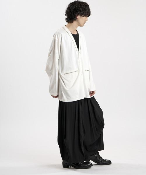 NO ID.(ノーアイディ)の「【NO ID.】Edge Line Cardigan / Edge line-C/D(カーディガン/ボレロ・メンズ・ホワイト/ブラック/グレー・ONE SIZE)」の14枚目の写真