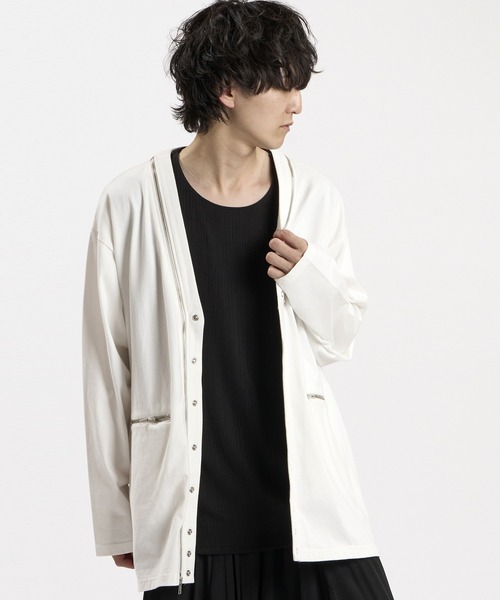 NO ID.(ノーアイディ)の「【NO ID.】Edge Line Cardigan / Edge line-C/D(カーディガン/ボレロ・メンズ・ホワイト/ブラック/グレー・ONE SIZE)」の16枚目の写真