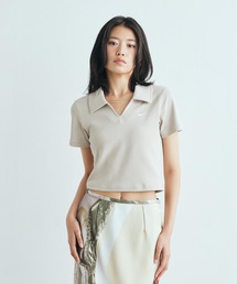 ナイキ スポーツウェア ウィメンズ タイト クロップド ポロ / Nike Sportswear Women's Tight Cropped Polo IO2730-236 Cream II
