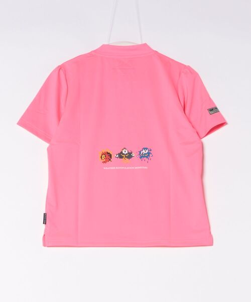 GREED MONSTER(グリードモンスター)の「GREED MONSTER ドットモンスター半袖モックネック(Tシャツ/カットソー・レディース・ピンク/ブラック・SMALL/LARGE/MEDIUM)」の6枚目の写真