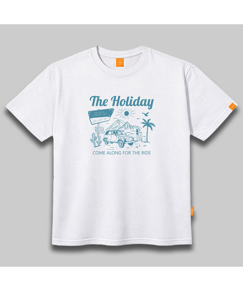 LLAMO(エラモ)の「ザホリデー 半袖Tシャツ 男女兼用 ビッグサイズ(Tシャツ/カットソー・メンズ・ホワイト/ブラック/レッド/ダークインディゴブルー・SMALL/MEDIUM/LARGE/X-LARGE/2XL/4XL/3XL)」の1枚目の写真