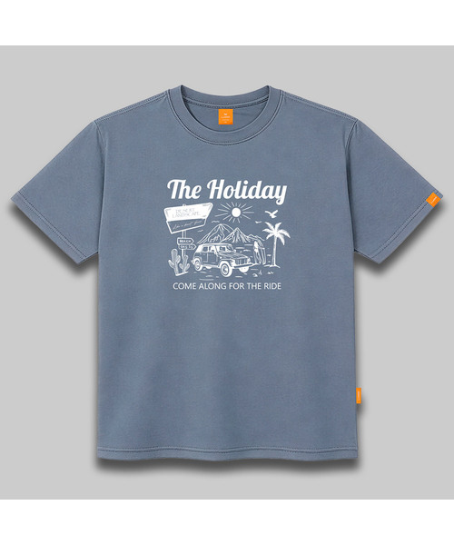 LLAMO(エラモ)の「ザホリデー 半袖Tシャツ 男女兼用 ビッグサイズ(Tシャツ/カットソー・メンズ・ホワイト/ブラック/レッド/ダークインディゴブルー・SMALL/MEDIUM/LARGE/X-LARGE/2XL/4XL/3XL)」の3枚目の写真