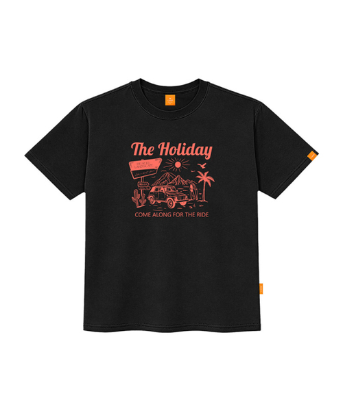 LLAMO(エラモ)の「ザホリデー 半袖Tシャツ 男女兼用 ビッグサイズ(Tシャツ/カットソー・メンズ・ホワイト/ブラック/レッド/ダークインディゴブルー・SMALL/MEDIUM/LARGE/X-LARGE/2XL/4XL/3XL)」の6枚目の写真