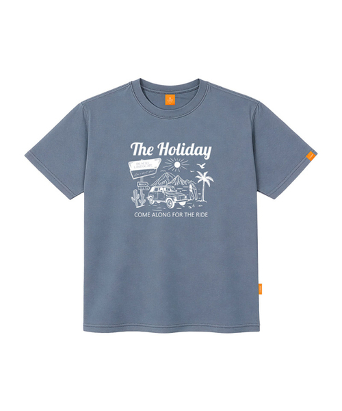 LLAMO(エラモ)の「ザホリデー 半袖Tシャツ 男女兼用 ビッグサイズ(Tシャツ/カットソー・メンズ・ホワイト/ブラック/レッド/ダークインディゴブルー・SMALL/MEDIUM/LARGE/X-LARGE/2XL/4XL/3XL)」の7枚目の写真